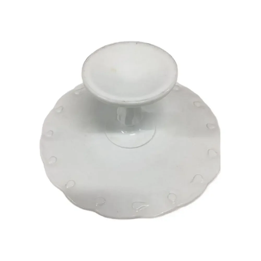 Vintage Indiana Milk Glass Pedestal Cake Stand, Teardrop Harvest Collection